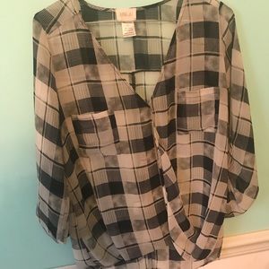 Black & White Plaid Sienna Sky Shirt